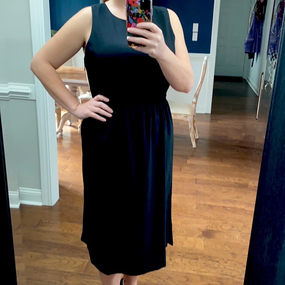 J. Crew Sleeveless Sheath Black Dress Size 16